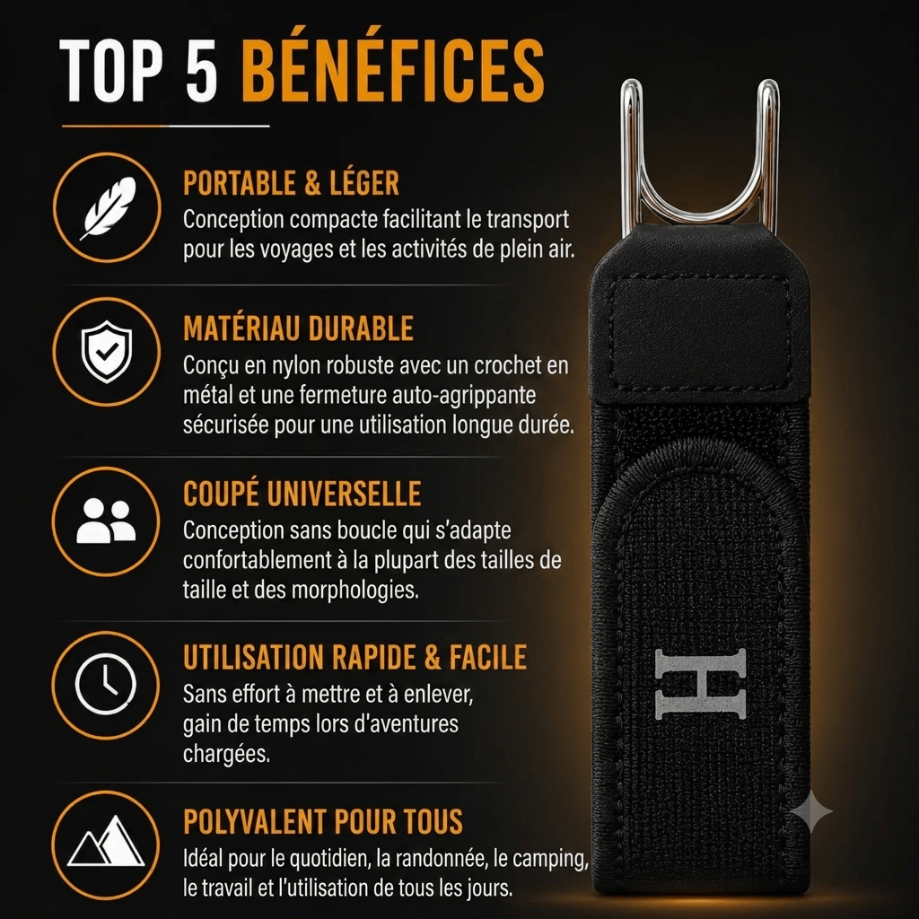 H-Luxe™ | La Ceinture Qui S'Oublie Toute la Journée