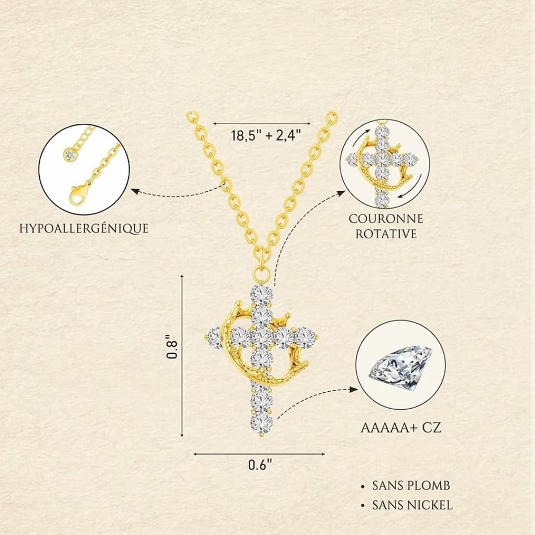 Collier Croix Divine – Une élégance spirituelle qui dure pour toujours