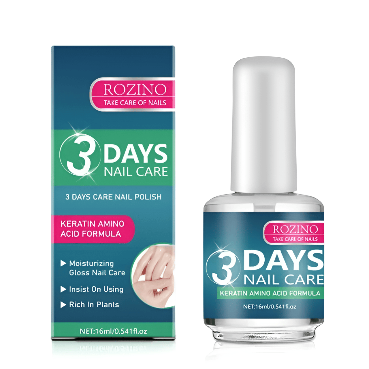 Huile Kératine 3-Day — Des ongles Plus forts, plus longs, plus brillants. Dès 3 jours.
